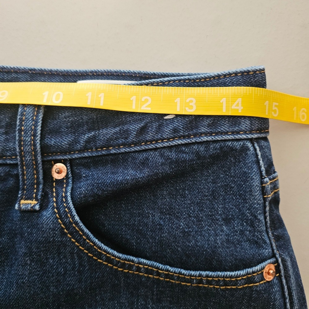 Gap Barrel High Rise Jeans Women 28 6R Dark Wash Blue Curved Leg Denim Casual - Picture 5 of 8